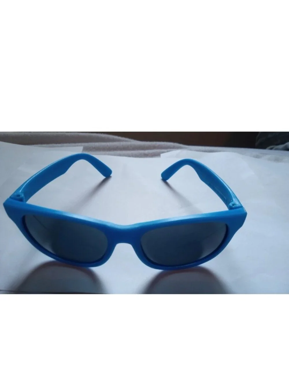 Wowline Men's Square Wowline Sunglasses Blue Plastic Frame Black Tinted Lens